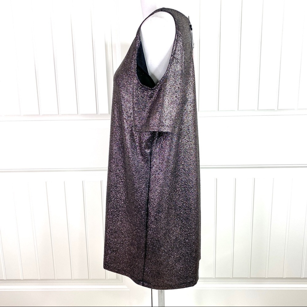 ASOS Motel Rocks Savannah Pewter Foil Mini Dress - Picture 4 of 6